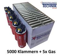 5000 agrafes 19mm galvanisées + 5x gaz pour l'agrafeuse à gaz SENCO GT40i-M KL-19.1