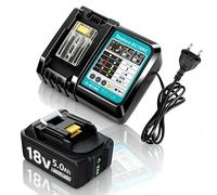 5000mAh Batterie de Rechange pour Makita Batterie 18V avec Chargeur pour Makita Chargeur 18V DC18RCT 4A BL1830B BL1840 BL1850 BL1850B BL1860 BL1860B BL1815 LXT-400