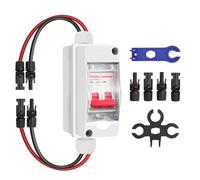 500V 20A Disjoncteur DC pour Installation PV, Sectionneur Solaire, Disjoncteur DC Pour Systèmes Photovoltaïques Réparation Remplacement, IP65 Sectionneur PV Étanche