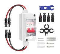 500V 32A Disjoncteur DC pour Installation PV, Sectionneur Solaire | Disjoncteur DC Pour Systèmes Photovoltaïques Réparation Remplacement, IP65 Sectionneur PV Étanche