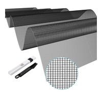500x150cm Moustiquaire Fenêtre,pour Fenêtre,Portes-fenêtre Salon vec Brosse | Grillage Plastique Maille Ultra Fine Rouleau Toile Moustiquaire, Découpable Lavable & Indéchirable,Anti-Insectes(Noir)