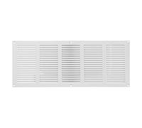 500x200mm Grille de Ventilation en Acier Blanc avec Moustiquaire - Grilles d'aération Métallique