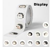 502 pièces/Rouleau, Autocollants à motif hérisson mignon, Premier choix pour les petits cadeaux. Autocollants DIY. Joyeuse Fête des Pères, Saison de la rentrée scolaire. 10 motifs différents. PVC, Con