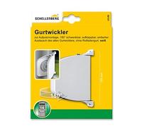 Schellenberg 50151 Enrouleur de sangle pour volet roulant, pivotant, 5 m, 14 mm, sans sangle, Blanc
