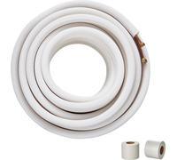 50FT Mini-Split Kit de Conduite pour Climatisation - Tubes Cuivre 1/4" & 3/8", Isolation Triple Couche - HVAC & Réfrigérants/Pompe à Chaleur