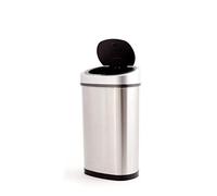 50l Matt Silver inox électronique générale les déchets alimentaires jetables bahut. Poubelle poubelle idéal pour les cuisines, bureau, buanderie & buanderie - sans contact, silencieux Quiet - ouvert / Soft Close bacs avec couvercle en plastique. Le bac de capteur Original !