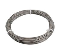 50M Câble Métallique, Câble Acier Inoxydable 304 PVC Enduit 2mm, Corde à Linge Inox 7x7 Extra Fort, Cable en Acier pour Rideaux, Fil de Suspension pour Cadre Photos Miroir Jardin Bricolage Extérieur