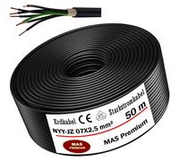 50m de câble de terre Câble de courant fort NYY-JZ 7X2,5 mm² Câble électrique