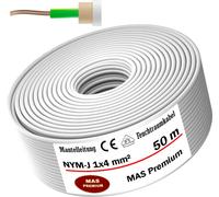 50m de câble électrique pour locaux humides Câble sous gaine NYM-J 1x4 mm² Câble électrique