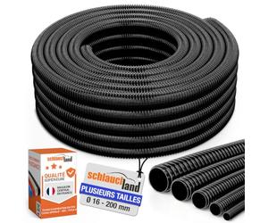 50m TUYAU Annelé FLEX-PVC Ø 41mm | 1 5/8" BASSIN POMPE EAU AIR LIQUIDE | MULTI-TAILLES | QUALITÉ PREMIUM | Tube flexible d'aspiration, filtration & refoulement | Intérieur lisse, spirale de renfort
