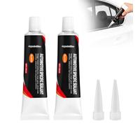 50ml*2 Colle Pare Brise Colle Carrosserie Voiture Pâte à Joint Silicon | Adhésif Colle pour Vitres Voiture Mastic D'étanchéité Carrosserie Résistant à la Chaleur Durcissement Rapide Scellé étanche