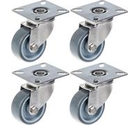 50mm 2" stainless steel castor grey rubber, swivel, 160kg, set of 4