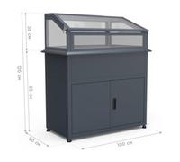 50NRTH GmbH Westmann Bac de jardin surélevé avec châssis de démarrage Plexa Plus anthracite avec espace de rangement Quantité:1