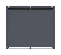 50NRTH GmbH Westmann Mülltonnenbox Pedura 2 2x240L avec pédale anthracite 80 × 132 × 116 cm Quantité:1