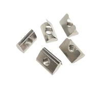50pcs 3040-M4 M5 M6 M8 Écrou À Fente En T Enroulable Coulissant Avec Élastique Lame Ressort for Profil Aluminium Série 30/40(3040-M5)