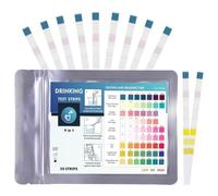 50pcs Bandelettes de Test Eau Potable Kit Testeur Eau Piscine et Aquarium Analyse Durete de l'Eau Bandelette pH Test Piscine Rapide et Precis pour Robinet Puits Spa et Source Domestique Eau