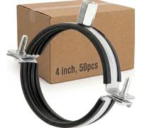 50pcs, Collier de Serrage 100mm Avec Joint en Caoutchouc, Filetage M8/M10, Support en Acier Pour Tuyau de Ventilation, Gaine Spiralée ou Descente D’eau, Montage Mural ou Plafond, de Steinberg14