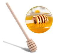 50pcs Cuillère à Miel en Bois, Mini bâtons de Distributeur de miel, Bâtons en bois de plongeur de miel, remuant le bâton Portables pour le pot de miel arrosent le miel (16cm)