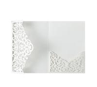 50pcs faire-part de mariage de vœux de mariage en papier nacré avec orchidée, enveloppes d'invitation roses pour la Saint-Valentin