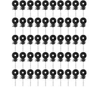 50pcs Isolateur Annulaire à Vis, Isolateur de clôture électrique Isolateurs à Anneau à Visser Accessoires de Clôture Électrique pour Poteau en Bois, corde de 9 cm