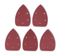 50PCS Papier Poncage pour Ponceuse Triangulaire, 140x90 mm 5 Trous Papier a Poncer Triangles Abrasifs, Grain 40/60/80/120/240