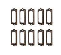 50pcs Porte-Étiquette 60 X 17 Mm Métal Bronze Vintage Porte-Étiquette Porte-Cartes Bibliothèque Tiroir Armoire