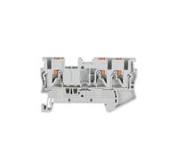 50Pcs PT2.5-TWIN Din Rail Term Block Push-in Twin 3-Cond 2.5mm Feed-Thru