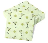 50pcs Serviette de Table Martinique, Serviettes d'Anniversaire Martini Serviettes à Cocktail Décorations de Fête Martini Serviettes un Peu Plus Anciennes pour Décoration de Fête d'Anniversaire