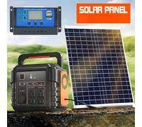 50W Kit de panneau solaire avec contrôleur 100A - Panneau de charge solaire portable pour batterie externe, camping, randonnée, voiture, bateau, téléphone, éclairage de rue, surveillance, niche pour a
