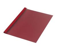 50x Chemises à relier thermiques A4, 6mm pour 60 feuilles, lin gaufré rouge