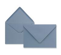 50x Enveloppes Gris-bleu - DIN C5 22,0 x 15,4 cm - Collage humide sans fenêtre - mariage, cartes de vœux, invitations, Noël - Série FarbenFroh