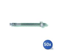 50x Fischer Cheville Avec Écrou En Acier Certifiée Grise 10,30 Mm 10X105