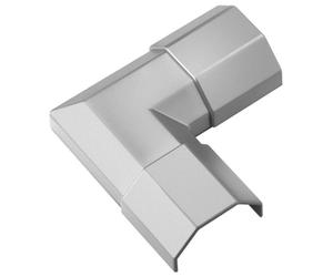 50x Goobay 90780 Raccord d'angle pour goulotte de câblage, argent - pour l'extension des goulottes de câblage