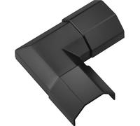 50x Goobay 90781 Raccord d'angle pour goulotte de câblage, noir - pour l'extension des goulottes de câblage