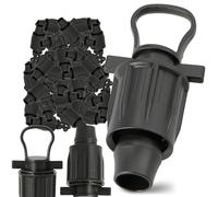 50x Instalguru Bouchon Fin de Ligne PE QJ 16 mm Embout Obturateur Raccord Compression Arrosage Goutte à Goutte Jardin Tuyau Polyéthylène Cache Tube Étanchéité Irrigation Noir