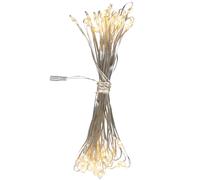 50x LED Chaîne de lumières Décoration de Noël Cuivre X-MAS Lampe de l'Avent argentée