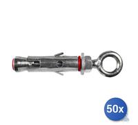 50x Maurer Tassello Ancorante en Acier Grigio Avec Oeillet Mlm-O 6 Mlm