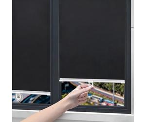 50x100cm Store occultant à Ventouse Noir Store Enrouleur Occultant | -sans perçage - pour fenêtre - Rideau Protection Solaire Isolant Thermique- Amovible - pour Salon/Chambre/Bureau/Voiture