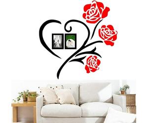 50x50/80x80cm 3D roses acrylique sticker mural vinyle Art Decor salon Home Decal - S