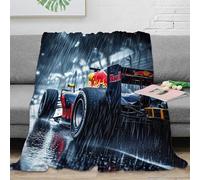 50x60inch(127x152cm) Couverture De Style Rustique Racing pour Canapé, Chaise, Lit, Décoration D'intérieur, Douce, Chaude, Confortable, Formulaone Couverture Sherpa Polaire
