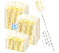 51 Pièces 180° Plumeau Poussiere Recharge Kit Compatible avec Swiffer Duster, Swiffer Duster Nettoyage Recharge, pour Cheveux