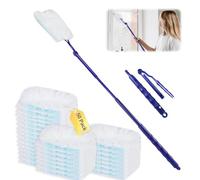 51 Pièces pour Swiffer Plumeau Poussiere Duster Recharge Kit | avec 1 Poignée Plumeau, pour Le Bureau, de l'école, Domicile Retient la Poussière