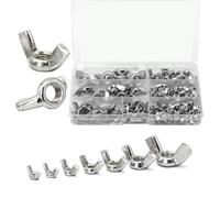 51 Stainless Steel Wing Nuts, M3 M4 M5 M6 M8 M10, Nut Sorting Kit For Easy Installation And Removal