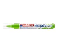 edding 5100 Marqueur acrylique moyen - vert jaune - 1 feutre acrylique imperméable - pointe ronde 2-3 mm - peinture acrylique pour peindre sur la toile, le papier kraft, le bois et la pierre, Unité