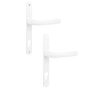 5112180001 Poignée sur plaque longue courbée paire 7 mm carré 70/85/92 mm blanc