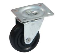 518140A Roulette pivotante meuble 40 mm caoutchouc platine rectangulaire