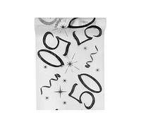 Santex 5192-50-30, Chemin de Table Anniversaire Blanc 50 Ans
