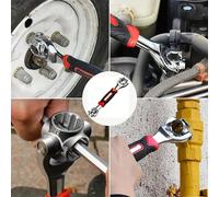 52 en 1 ouille universelle avec tête double ajustable à 360° Multifonction Clé à main avec aimant Outil de réparation automobile Taille Unique,Type non magnétique,Noir magnétique,Noir non magné
