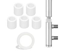 52 Pcs Rondelles Pour Gonds de Porte Cache Paumelles Entretoise Plastique 10,2 mm X 15 mm Bague Paumelle Rondelle Nylon Plate Gond pour Portail Exterieur Cache Gond Porte, 1mm Épaisseur(Blanc)