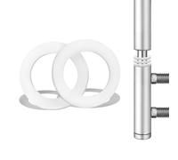 52 Pcs Rondelles Pour Gonds de Porte Cache Paumelles Entretoise Plastique 10,2 mm X 15 mm Bague Paumelle Rondelle Nylon Plate Gond pour Portail Exterieur Cache Gond Porte, 2mm Épaisseur(Blanc)